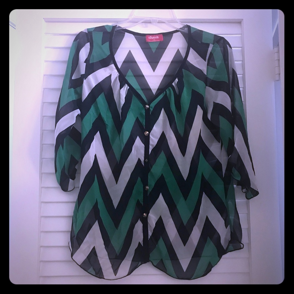 Shasa sheer blouse